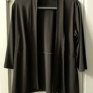 Lightweight black drapey open tunic